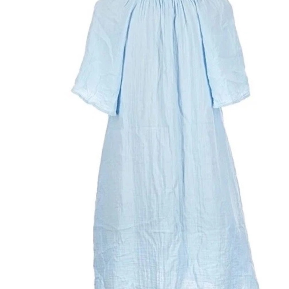 Old Navy collared dress light blue side pockets  plus size 2x 100% cotton. - Picture 2 of 4